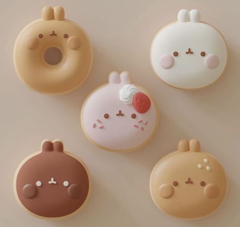 Fimo Kawaii, Kawaii Cooking, Cute Donuts, Cream Puff, Cute Baking, Tanah Liat, Clay Diy Projects, Cute Snacks, Cute Food Art