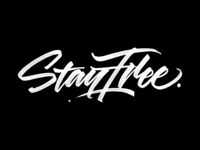 Stay Free Free Style Tattoo, Free Typography, Calligraphy Illustration, Handlettering Calligraphy, Lettering Letters, Typographic Logo Design, Brush Script Fonts, Art Lettering, Typographic Logo