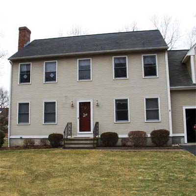 Colonial House Exterior Makeover, Colonial Curb Appeal, Colonial Revival House, Colonial House Exteriors, Cedar Shingle Roof, Colonial Homes, Porch Addition, Homes Exterior, Colonial Exterior