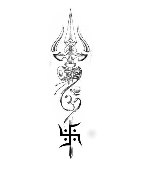 Trisula Art, Shiva Trident Tattoo, Shiva Tattoo Stencil, Ohm Tattoo, Band Tattoos For Men, Trishul Tattoo Designs, Mahadev Tattoo, Krishna Tattoo, Om Tattoo Design