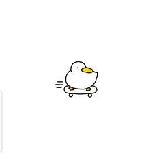 Mini Duck Drawing, Duck Doodles Cute, Ducks Doodle, White Duck Drawing, Cute Animated Duck, Rubber Duck Doodle, Little Duck Drawing, Cute Duck Doodle, Funny Duck Drawing