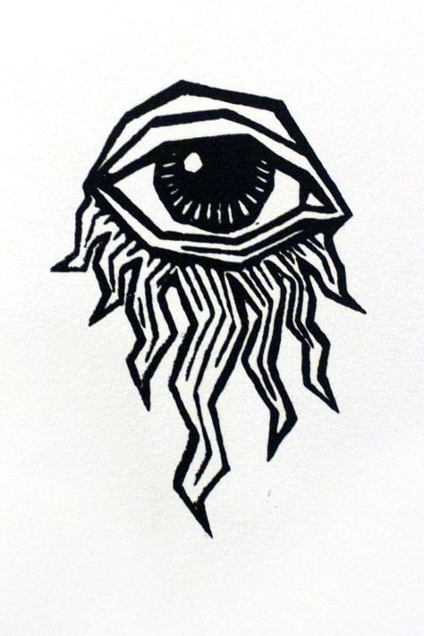 Seeing Eye, All Seeing Eye, All Seeing, A Drawing, Old School, Black And White, Tattoos, White, Black