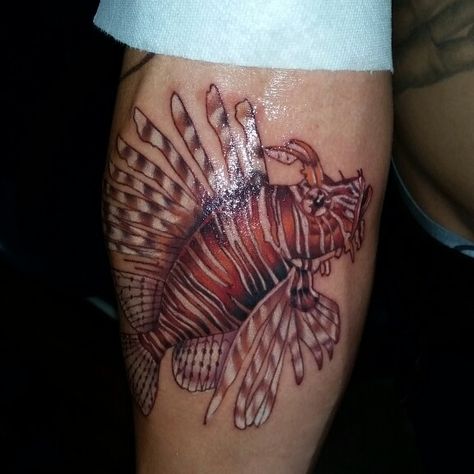 Lion fish tattoo. Fish tattoo designs, #rudyacosta #rudy #clovisinktattoo #clovisink #tattoo #tattooartist #tattooed #tattooing #skinandink #tattoowork #rudyta2 Lion Fish Tattoo, Tattoo Fish, Fish Tattoo, Lion Fish, Tattoos With Meaning, Fish Tattoos, Skull Tattoo, I Tattoo, Lion