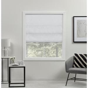 Arlo Blinds White Cordless Bottom Up Blackout Fabric Roman Shade 24 in. W x 60 in. L (Actual Size)-04RBA240600 - The Home Depot Textured Window Treatments, Blackout Roman Shades, Beautiful Blinds, Fabric Roman Shades, Cordless Roman Shades, Blackout Shades, Roman Shade, Exclusive Home, Home Curtains