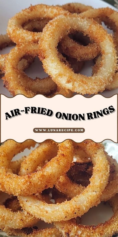 These crispy Onion Rings are a quick and easy snack or side dish! 🧅🍟 Perfect for busy weeknights, casual gatherings, or game day, these homemade onion rings are golden, crunchy, and totally irresistible. Serve with your favorite dipping sauce for extra flavor!  📌 Save this pin to make these easy onion rings for your next meal or party! #OnionRings #EasySnacks #GameDayFood #FriedFoodLovers #QuickRecipes #ComfortFood Easy Onion Rings, Onion Rings In Air Fryer, Air Fryer Recipes Onion Rings, Onion Rings Easy, Onion Rings Air Fryer, Gluten Free Onion Rings, Baked Onion Rings, Crispy Onion Rings, Homemade Onion Rings