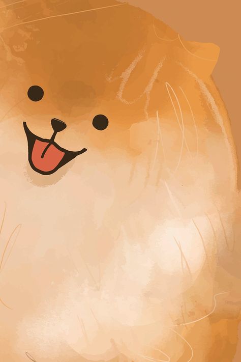 Pomeranian Illustration, Illustration Friends, Dog Background, Friends Illustration, Cute Pomeranian, Free Illustration Images, Pomeranian Dog, Hand Drawn Illustration, Drawn Illustration