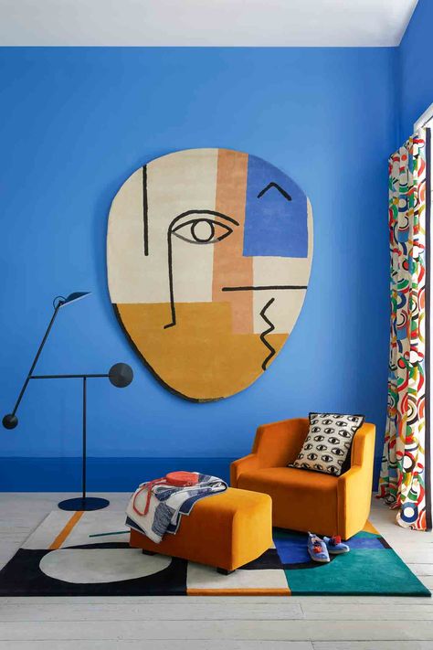 How To Decorate With Cubism And Picasso Inspired Abstract Shapes Colourful Living Room, Decoration Inspiration, Decor Minimalist, Interior Trend, Cubism, Home Decor Tips, Decoration Design, Abstract Shapes, 인테리어 디자인