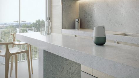 4044 Airy Concrete | Caesarstone Caesarstone Concrete, Airy Concrete Caesarstone, Gray Quartz Countertop, Polished Concrete Kitchen, Grey Quartz Countertop, Benchtop Colours, Caesarstone Countertop, Gray Quartz, Industrial Kitchen Design