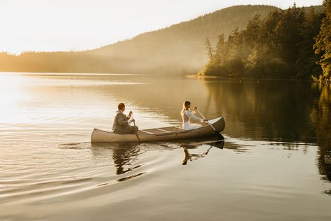 Canoe Photoshoot, Canoe Wedding, Photography Camp, Canoe Boat, Orcas Island, Boat Fashion, Portland Wedding Photographer, Before The Wedding, Portland Wedding