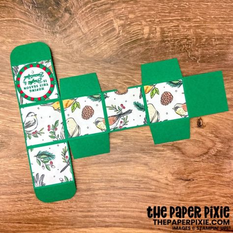 Gift Card Latch Fold & No Glue Gift Box - The Paper Pixie The Paper Pixie, Paper Pixie, Christmas Candy Crafts, Mini Boxes, Decorative Masks, Paper Box Diy, Table Favors, Candy Crafts, Mini Box