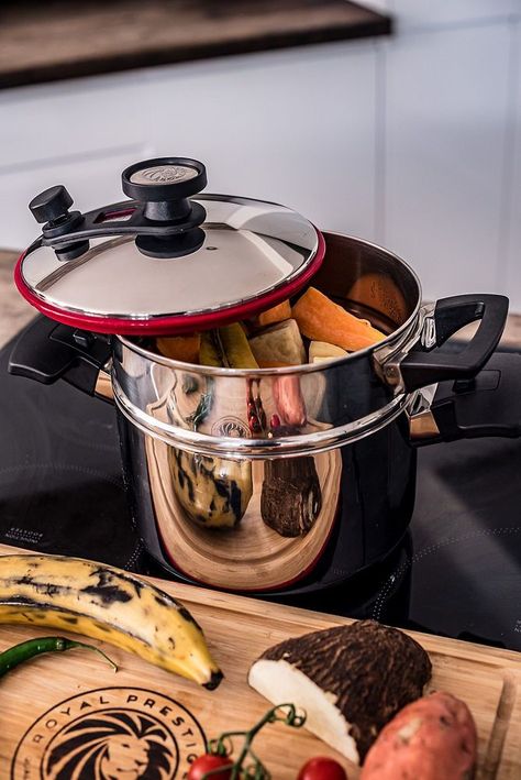 Experience waterless cooking with our #RoyalPrestige Cookware. You can now cook root vegetables such as Yam, Potatoes, Plantain, Cassava, Carrots and so much more, without water. Click the link in our bio to book a Royal Experience with us, so we can show you how! Royal Prestige, Root Vegetables, The Prestige, Click The Link, Cookware, Carrots, Chef, Canning, Water