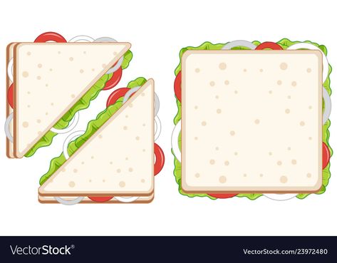 Sandwiches Illustration, Healthy Sandwiches, Fresh Cheese, Healthy Shakes, Math Game, Kawaii Food, World Recipes, Gazpacho, Year 1