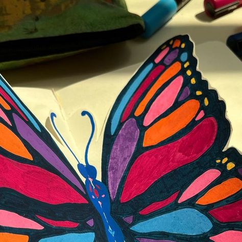 ✿ esha on Instagram: "my butterfly <3

#sketch #sketchbook #posca #poscaart #aesthetic #artist #artistsoninstagram #butterflyart #butterflyartwork #explore #explorepage" My Butterfly, Butterfly Artwork, Butterfly Art, Art Inspo, Sketch Book, Sketch, On Instagram, Instagram, Art