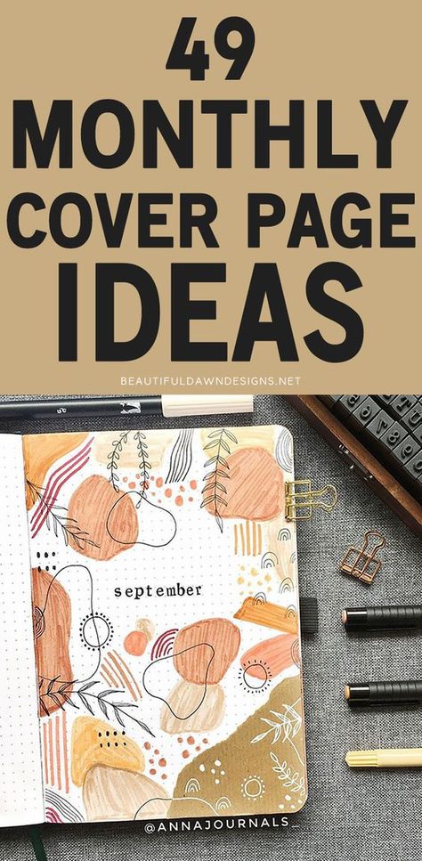 Easy Bujo Cover Page, Bullet Ideas Journal, Bullet Journal Ideas Pages September, Bujo Ideas September, Bujo Journal Ideas Pages, Bulett Journal Ideas September, Jornal Idea Aesthetics Easy, September Bullet Journal Cover Easy, September Bujo Ideas