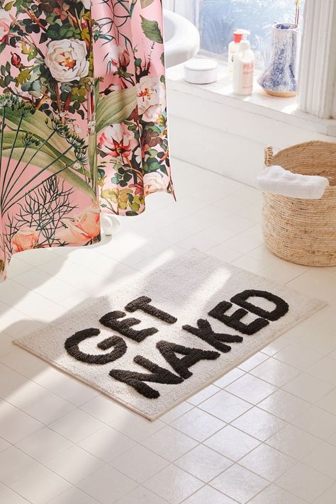 Get Naked Bath Mat | Urban Outfitters Bathroom Mat Ideas, Best Kitchen Design, Steam Showers Bathroom, Guest Bathrooms, Apartment Bathroom, Dream Bathrooms, Bathroom Layout, Bathroom Styling