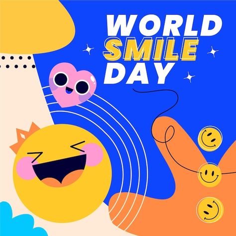 Laughter Day Creative Ads, World Laughter Day, Laughter Day, Smile Day, World Smile Day, Flat World, Day Illustration, Creative Ads, Vector Hand