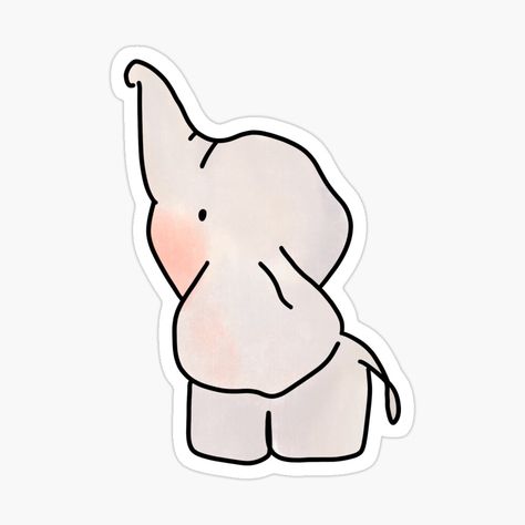 Get my art printed on awesome products. Support me at Redbubble #RBandME: https://www.redbubble.com/i/sticker/tiny-elephant-by-swagnstickers/69365950.EJUG5?asc=u Chibi Elephant, Elephant Stickers Printable, Elephant Wall Stickers, Elephant Icon, Baby Elephant Clip Art, Elephant Stickers, Mandala Tapestries Wall Hangings, Tiny Elephant, Mandala Tapestry