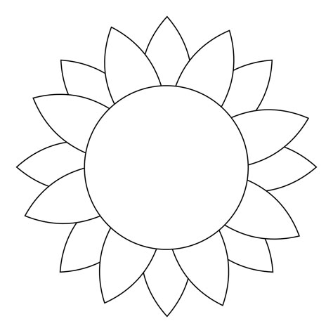 Sunflower Flower Templates Printable Free Leaf Template Printable, Flower Templates Printable Free, Felt Template, Geometric Flower Tattoo, Sunflower Coloring, Sunflower Template, Sunflower Stencil, Sunflower Printable, Sunflower Coloring Pages