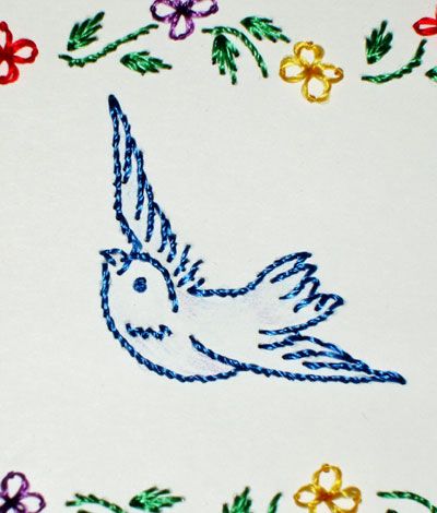 Embroidery Tea Towels, Bird Embroidery Pattern, Cross Stitch Silhouette, Birds Embroidery Designs, Alcohol Ink Crafts, Sewing Bee, Embroidery Template, Hand Embroidery Patterns Flowers, Embroidered Bird