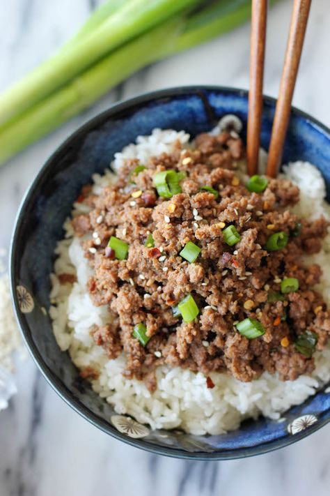 Korean Beef Bowl - Damn Delicious Best Ground Beef Recipes, Korean Beef Bowl, Beef Bowl, Mapo Tofu, Beef Bowls, Diner Recept, Korean Beef, Beef Recipe, Korean Bbq