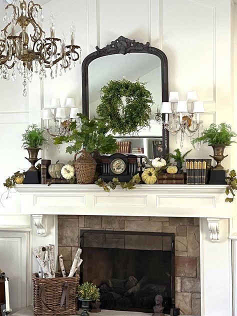 Fall Mantel Decor, Vintage Fall Decor, Neutral Fall Decor, Bright Decor, Holiday Mantel, Spring Tablescapes, Fall Country, Stylish Wall Art, Fall Tablescapes