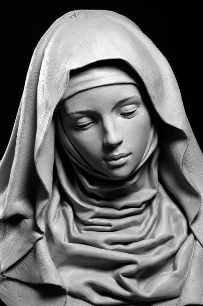 Philippe Faraut, St Gertrude, Figure Portrait, Stone Sculptures, Istoria Artei, Classic Sculpture, Roman Sculpture, Marble Sculpture, Portrait Sculpture