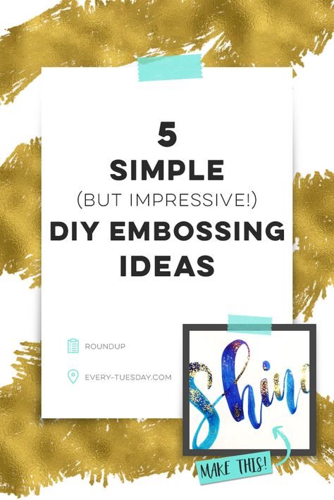 5 Simple (but impressive!) DIY embossing ideas… Craft Logo Ideas, Boutique Logo Ideas, Screen Printing Paper, Modern Logo Ideas, Hand Embossing, Etsy Logo Design, Jewelry Logo Ideas, Logo Tips, Embossing Ideas