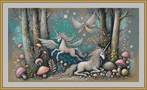 Unicorn Cross Stitch, Mythical Unicorn, Fine Art Cross Stitch, Unicorn Cross Stitch Pattern, Fantasy Cross Stitch, Fantasy Forest, Pottery Sculpture, Stationery Accessories, Someone Special