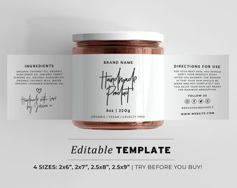 Cookies Label, Pantry Labels Template, Beauty Products Labels, Jam Label, Jar Packaging, Cosmetic Labels, Ingredient Labels, Label Ideas, Pantry Labels