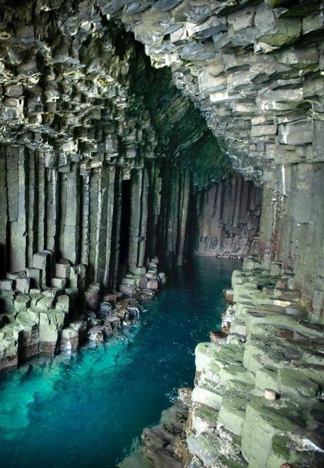 Body of water, Water resources, Channel, Waterway, Watercourse, Landmark, History, Formation, Aqua, Turquoise, Mermaid Moodboard, Cave Architecture, Limestone Cave, Fingal's Cave, Cave Photography, Map Inspiration, City Of Ember, Ethereal Nature, City Images