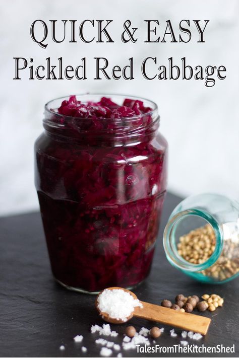 Easy Pickled Red Cabbage Recipe Pickled Red Cabbage Recipe, Red Cabbage Recipe, Pickled Red Cabbage, Red Cabbage Recipes, Homemade Ideas, Pickled Cabbage, Fermented Cabbage, Cabbage Recipe, Healthy Appetizer Recipes