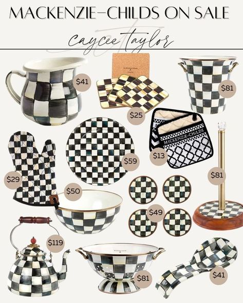 Courtly Check Kitchen, Mackenzie Childs Courtly Check, Mackenzie Childs Kitchen Decor, Mckenzie Childs Kitchen Decor, Mckenzie Child’s, Mackenzie Childs Kitchen, Checkered Kitchen Decor, Checkered Kitchen, Beige Decor