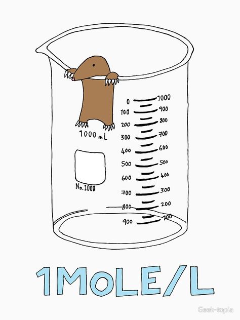 Mole Day, Chemistry Art, Science Stickers, Physics And Mathematics, Science Jokes, School Stickers, Science Humor, Organic Chemistry, Stickers For Sale