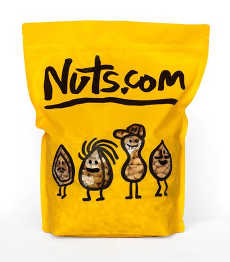 Nuts.com packaging Logo Design Love, Fruit Packaging, Graphic Design Collection, Cool Packaging, Food Packaging Design, Packaged Food, Packing Design, Pretty Packaging, Creative Packaging