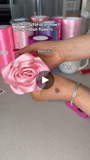 1.9M views · 115K reactions | Another ribbon flower tutorial 🎀🌸 
.
.
#ribbonflower #ribbonflowers #ribbonflowertutorial #tutorial #flowertutorial #eternalroses #eternalflowers #foreverroses #foreverflowers #ribbon #diy #diycrafts #eternalflowertutorial #viral #instagram #reelsinstagram #reels #reelsvideo #instagood #instagramers #instagramreels #explorepage | 💜Erika Sanchez💜 | Myles Smith · Stargazing Things To Do With Ribbon, Ribbon Roses Diy, Ribbon Roses Tutorial, Ribbon Flower Bouquet, Business Craft Ideas, Ribbon Flowers Diy, Easy Flowers, Satin Ribbon Roses, Pipe Cleaner Flowers