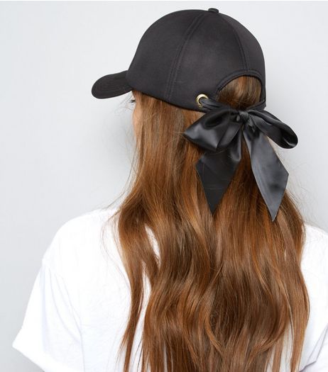 Black Eyelet Bow Cap | New Look Makeup Tips For Older Women, Luxury Hats, Women Hats Fashion, Makeup Mistakes, Tennis Fashion, Cap Fashion, Fall Sweater, Diy Hair Accessories, Classy Women