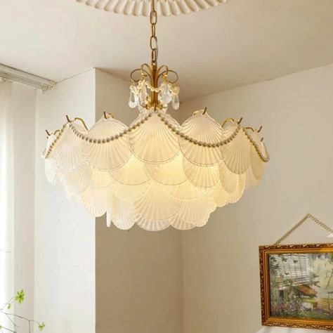 Just found this amazing item on AliExpress. Check it out! C$773.38 | Pendant LED Modern Light Fixture Art French Shell Glass Chandelier Lamps Copper for Home Decoration Living Dining Room Bedroom Pearl Bedroom Decor, Chandelier Frames, Bedroom Chandelier Ideas, Pearl Home Decor, Shell Pendant Light, Seashell Chandelier, Shell Chandelier, Pearl Chandelier, Paper Lampshade