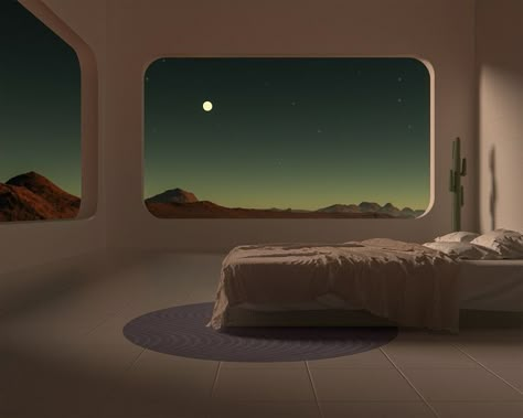 Visual Escapism, Waiting Room Ideas, Dreamscape Architecture, Somewhere In The World, Night Stars, Aesthetic Space, Liminal Space, Liminal Spaces, Moon Night