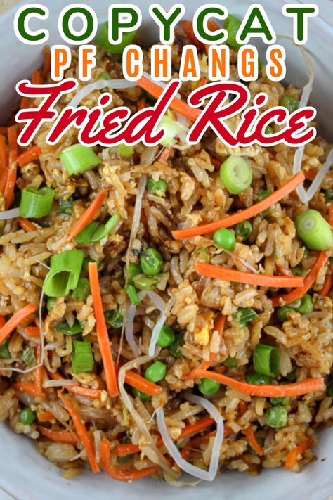 PF Changs Fried Rice Best Vegetable Fried Rice Recipe, P.f. Chang’s Fried Rice, Chinese Fried Rice Recipe Easy, Chinese Fried Rice Recipe Authentic, Recipe Fried Rice, Best Fried Rice Recipe, Pork Fried Rice Recipe, Rice Recipe Easy, Ham Fried Rice