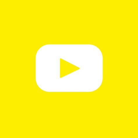 Yellow Youtube Icon, Youtube Logo Yellow, Yellow App Icon, Youtube Logo Png, Homescreen Inspiration, Colourful Aesthetic, F1 Aesthetic, App Logos, Purple Aesthetic Background