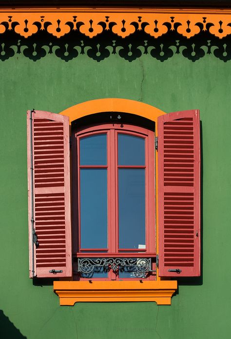 Goa Windows, Zine Poster, Mexican Windows, Colourful Buildings, Beautiful Windows, Lyon France, Old Windows, Arte Inspo, Arched Windows