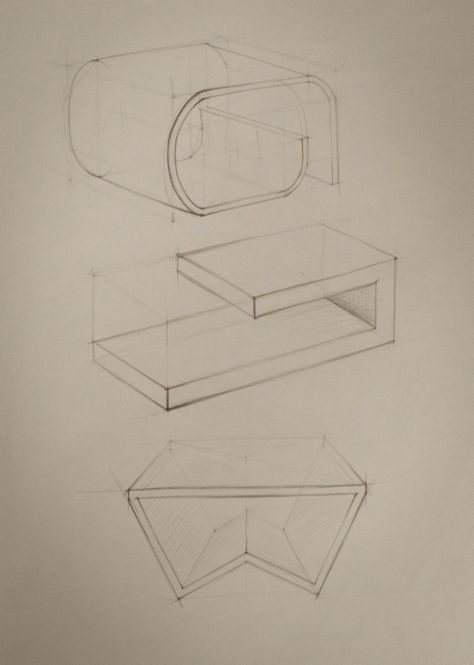 Tatsiana Artsemiuk (school of form) tables - perspective exercises Table Perspective Drawing, Table Sketch Design, Perspective Exercises, Table Perspective, Koshino House, Good Interior Design, Table Sketch, Table Drawing, Interior Design Sketchbook