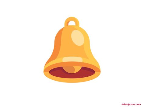 Bell by Lia Tanasa 2d Forms, Ivan Dubovik, 2d Painting, Flat Design Icon, Christmas Angel Crafts, Bell Art, Badge Icon, Colorful Borders Design, Illustrator Inspiration