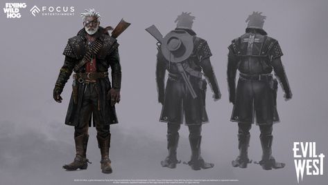 ArtStation - Edgar Gravenor - Evil West Fallout Guy, Evil West, Fox Hunter, Blood Hunter, The Dark Tower, West Art, Robot Design, Creature Concept Art, Character Design Male