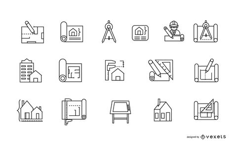 Architecture Tattoo Ideas, Interior Design Icon, Architectural Font, Icon Architecture, Drawing Library, Program Icon, Architecture Symbols, Work Icon, Architecture Program