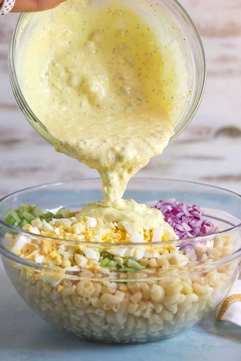 Amish Egg Salad, Ring Macaroni Salad, Reser's Macaroni Salad, Fresh Side Salad Recipes, Amish Macaroni Salad Recipe Pennsylvania Dutch, Ring Pasta Salad Recipes, Dolly Parton Macaroni Salad, Amish Pasta Salad 12 Tomatoes, Macaroni Salad Dressing Mayonnaise