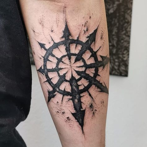 Dark Souls Tattoo, Chaos Tattoo, Gamer Tattoos, Evil Tattoo, Soul Tattoo, Ink Doodles, Black Rose Tattoos, Currency Trading, Elbow Tattoos