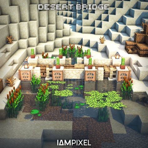 Minecraft Desert House, Minecraft Oasis, Minecraft Desert, Minecraft Building Blueprints, Minecraft Structures, Bangunan Minecraft, Minecraft House Plans, Minecraft Farm, Minecraft Room