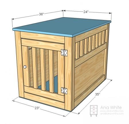 Dog Kennel End Table, Chien Cane Corso, End Table Plans, Diy Pet Bed, Diy Dog Crate, Wooden Dog Crate, Diy Dog Kennel, Dog House Diy, Dog Crate Furniture