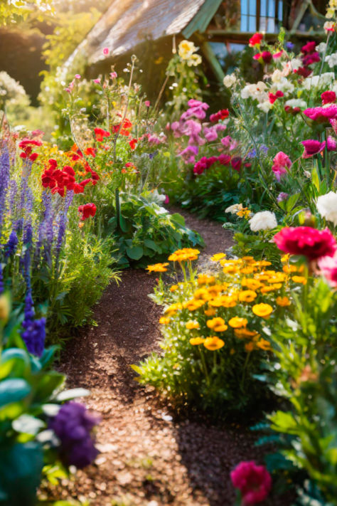 Cottage Garden Flowers Types Of Wildflowers, Dreamy Cottage, Year Round Flowers, Cottage Garden Flowers, Mallow Flower, Cardinal Flower, Grow Flowers, Garden Flower Beds, Perennial Flowers